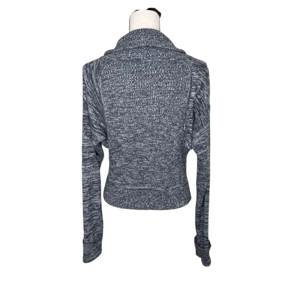 Margaret O’Leary Gray Moto Lagenlook Sweater Jacket Size L - Picture 2 of 13
